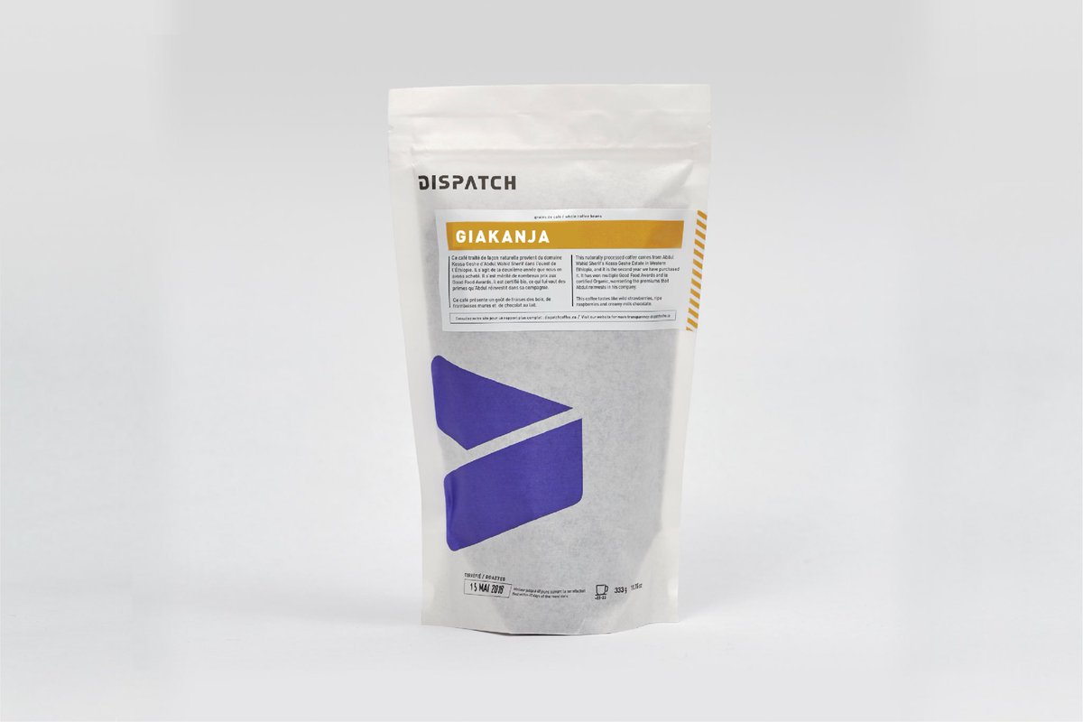 dispatchcoffee's tweet photo. New Arrival: GIAKANJA from Kenya 👉🏼 this is a cooperative with 1450 members in Nyeri County. It is a juicy and lively medium-bodied coffee that tastes like passion fruit, lichti and ripe mango. Full story on our Facebook page #specialtycoffee #dispatchcoffee https://t.co/3BCfICVust