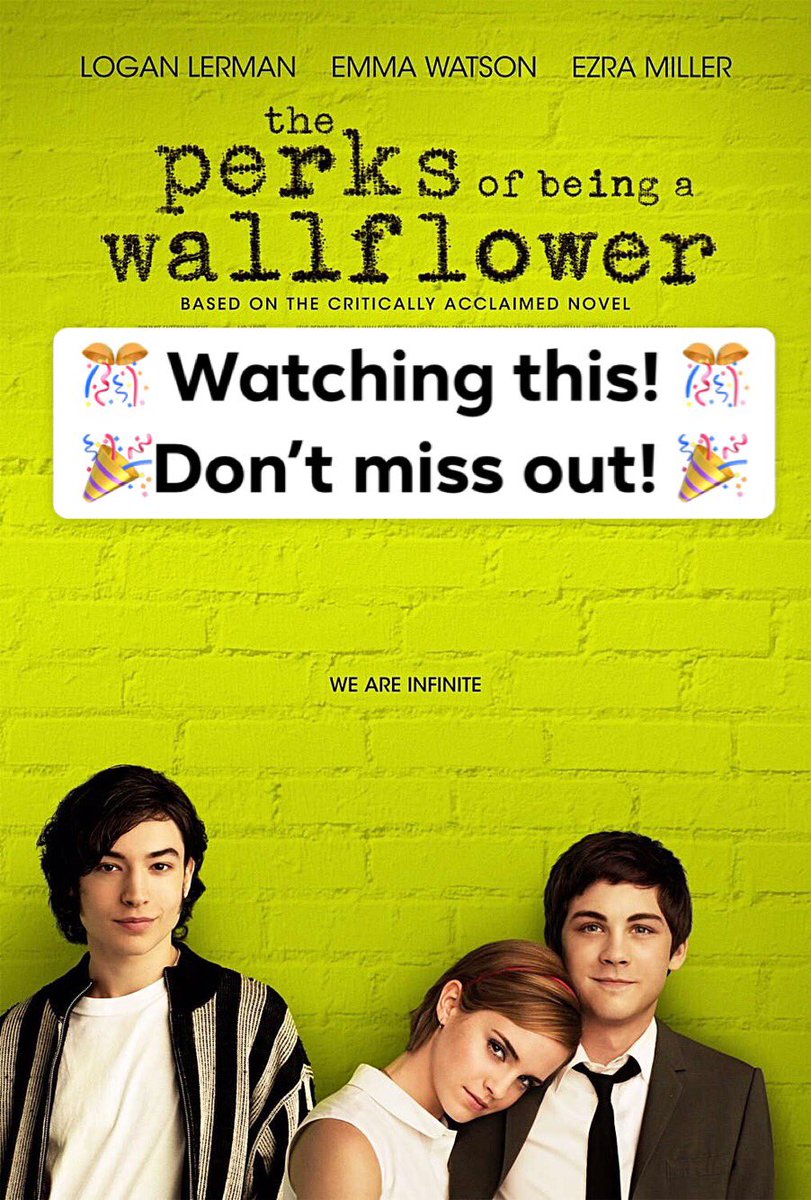 Watching Perks of Being A Wallflower! 😍 youtu.be/n5rh7O4IDc0