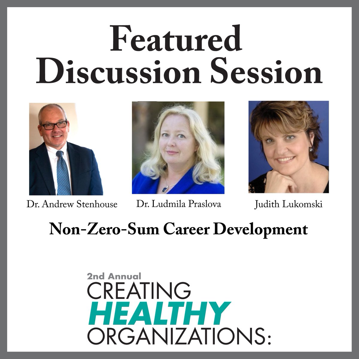 choconference's tweet image. Join Dr. Ludmila Praslova, Dr. Andrew Stenhouse and Judith Lukomski for a Q &amp;amp; A Session and networking lunch titled &quot;NON-ZERO-SUM CAREER DEVELOPMENT&quot; #professionals #leadership #networking #business
REGISTRATION is still open #CHOConference2018 CLICK HERE ow.ly/fqVc30mbtHr