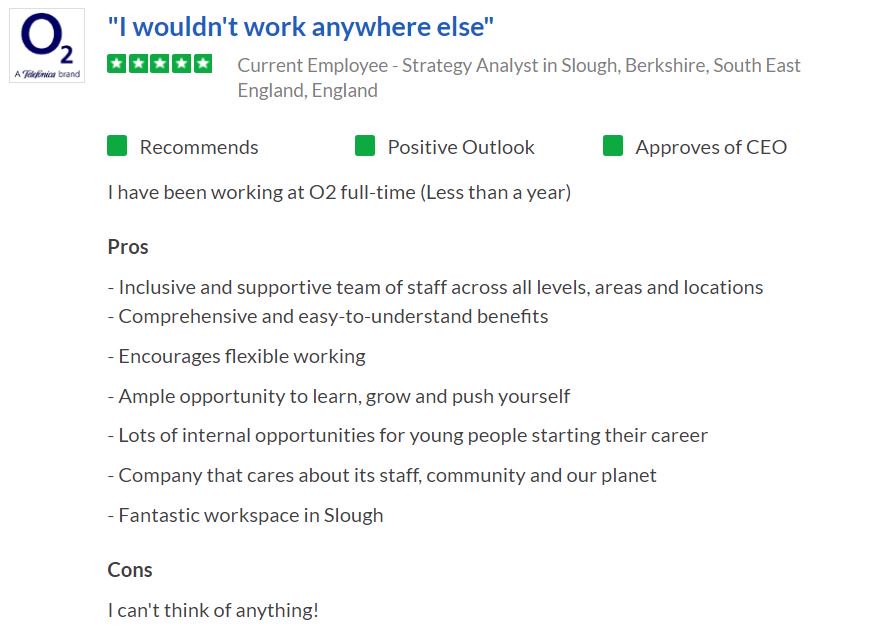 O2Careers's tweet image. There are many reasons to work for us, too many to list, but here are a few from a Glassdoor review, 'ample opportunity to learn, grow and push yourself and a company that cares about its staff, community, and the planet.' #WeareO2
