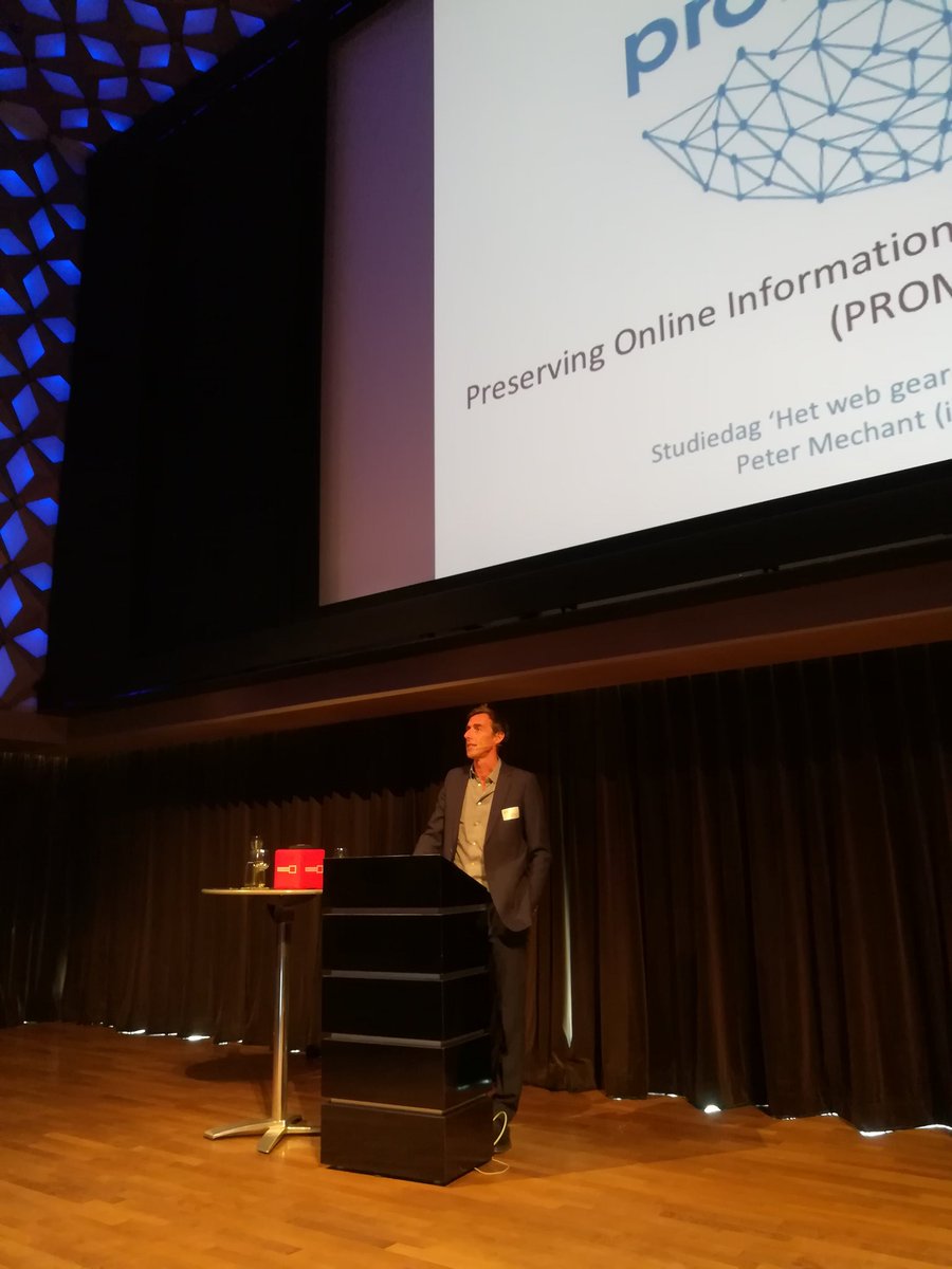 keesone's tweet photo. You go #Belgium! Peter Marchant of the PROMISE-project on #webArchiving in #Belgium. @schambers3 #webarchiveringNL https://t.co/36XDlP0KaS