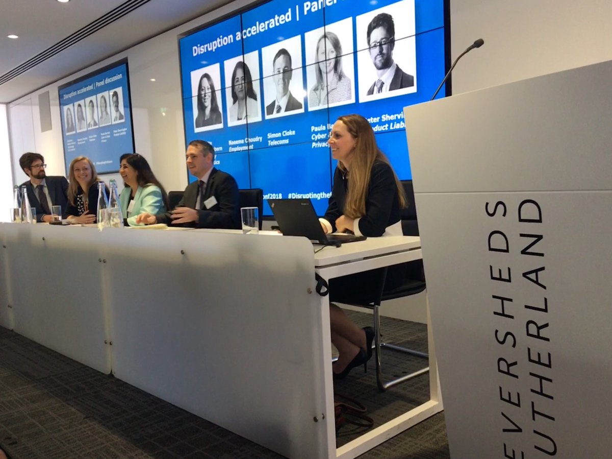 ESTMTlaw's tweet photo. We’re back after a coffee break with a panel discussion on #disruptingthefuture at #ESTechConf2018 https://t.co/8bWW6x7hgr