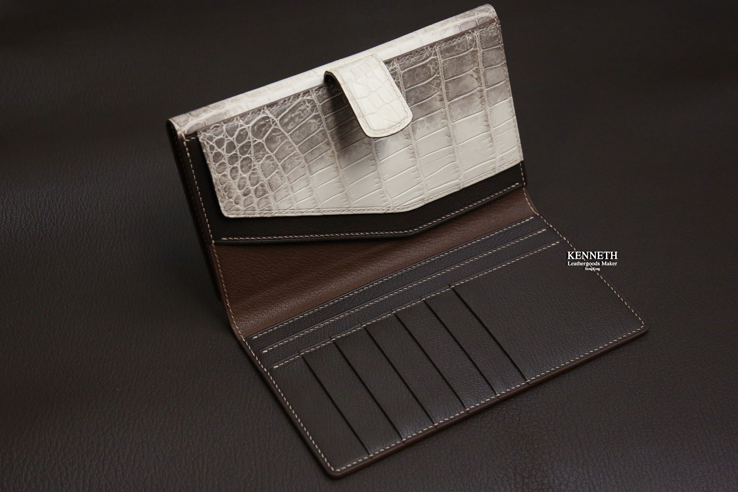 Long clip-Himalaya crocodile leather - Shop DK.leathercraft Wallets - Pinkoi