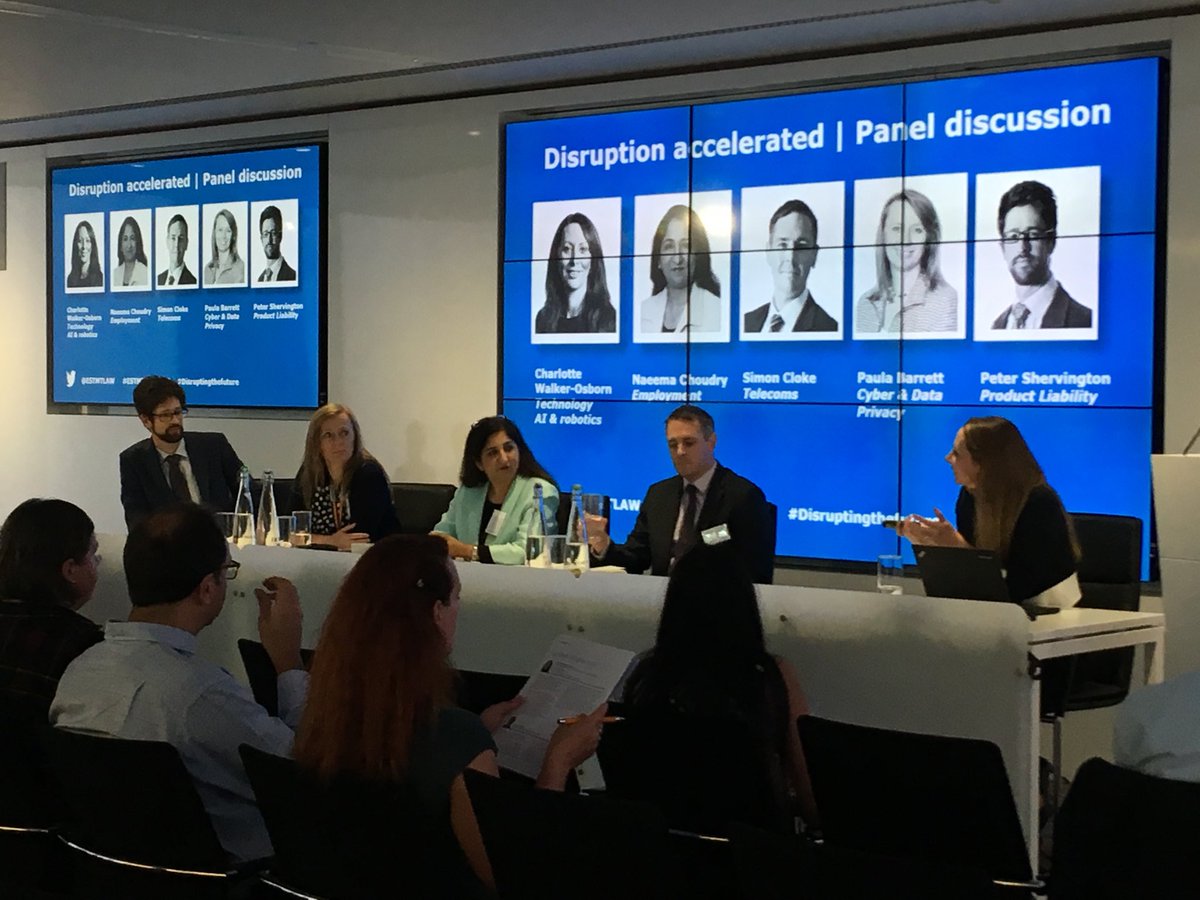 ESTMTlaw's tweet photo. The first question for our panel is on how ethics play into legislation with AI #ESTechConf2018 https://t.co/13KRG0bPg5