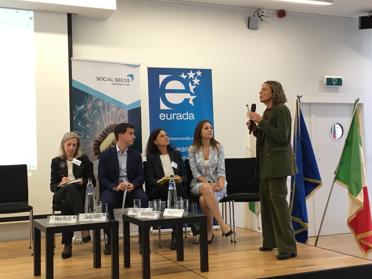 RaiSE_Interreg's tweet photo. Presentation of @RaiSE_Interreg project by @RobertaDallOlio @ErvetER and conclusions of the seminar by @claudiadanesi @RobertaDallOlio @MariaBaracsi #Cohesion4SocEnt #EURegionsWeek https://t.co/xTBwW9t76S