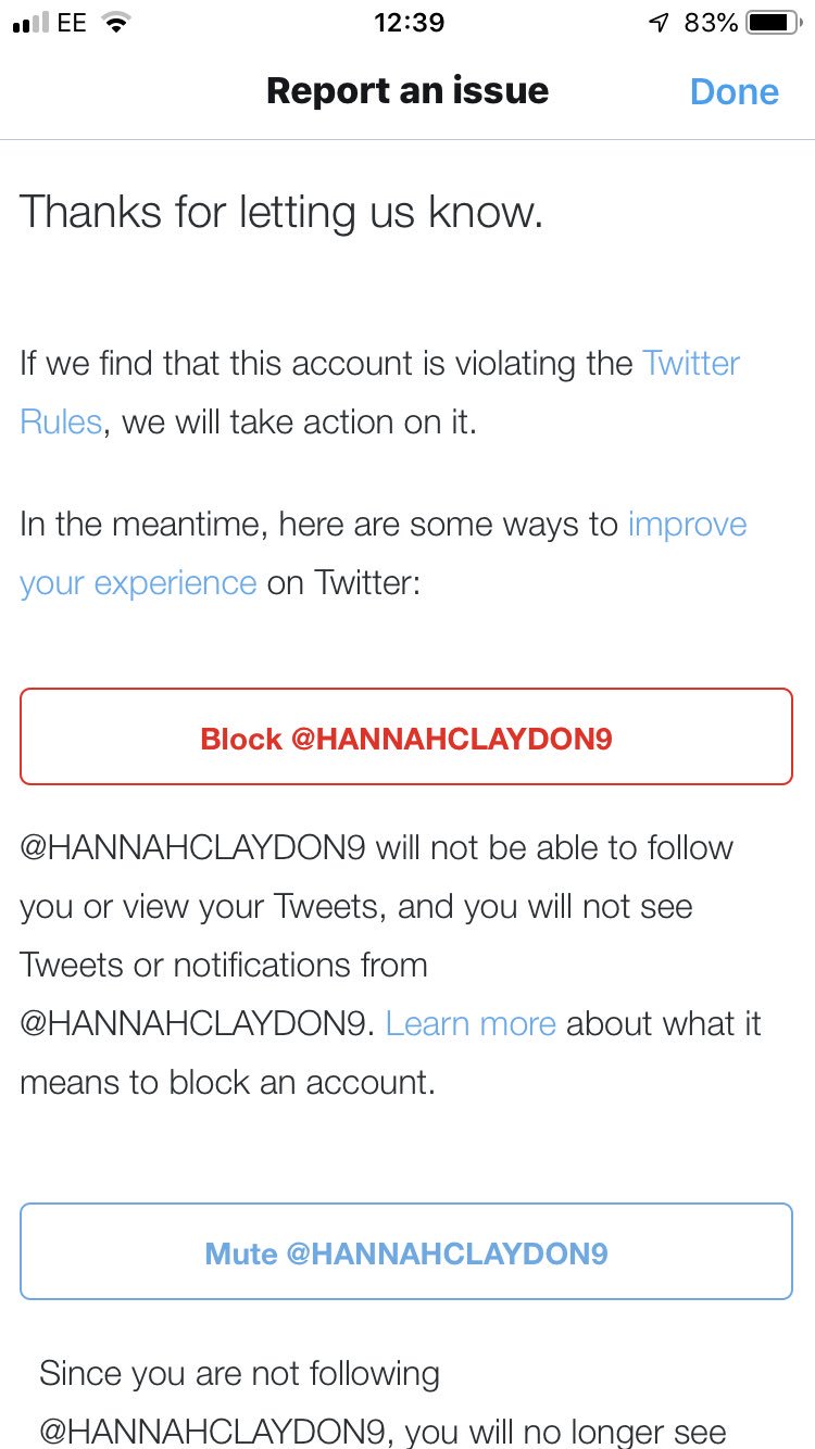 Hannah Claydon On Twitter Please All Report And Block This Fake