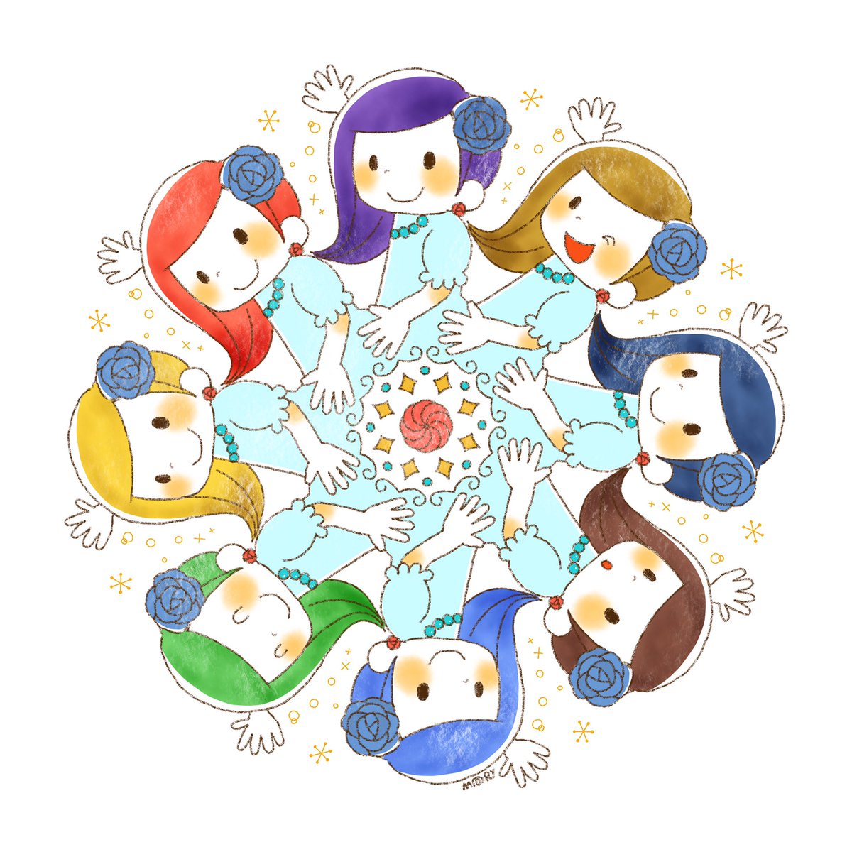 ラインダンス イラスト