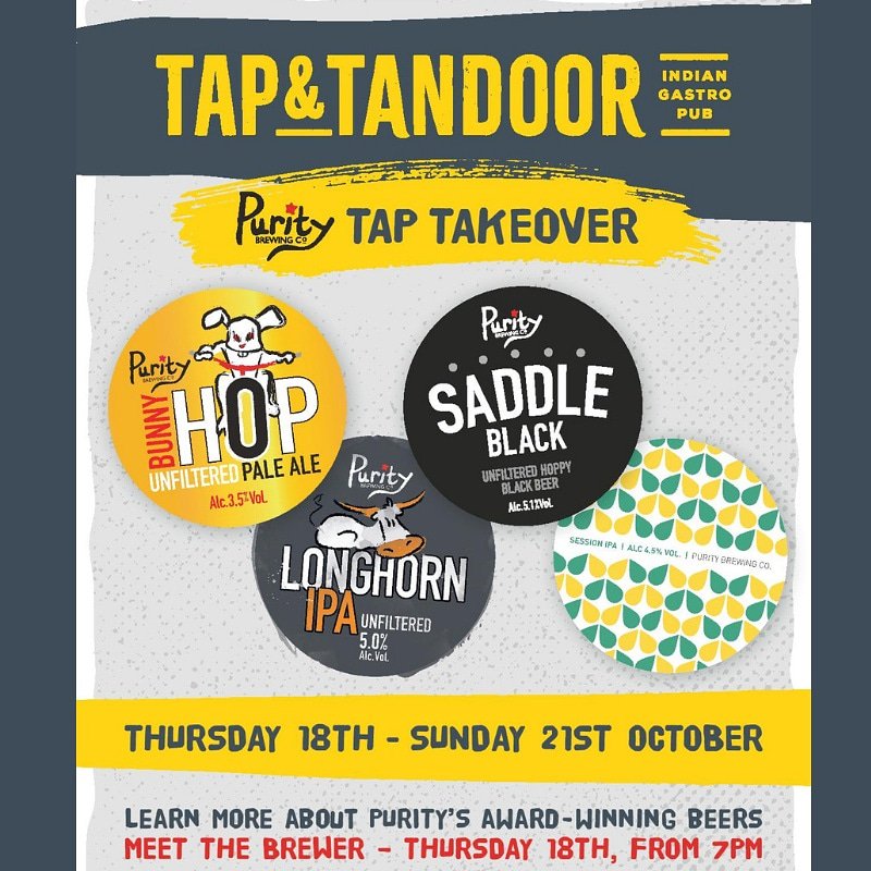 TapAndTandoor's tweet photo. A busy week @tapandtandoor 

Tomorrow we begin celebrations for #Oktoberfest and next Thursday is our first Tap Takeover from our most local brewery @purityale 

#taptakeover #puritybeer #localbrewery #brewery #awardwinningbeer #craftbeer #tapandtandoor #independentsolihull https://t.co/y7fd3FqHiy