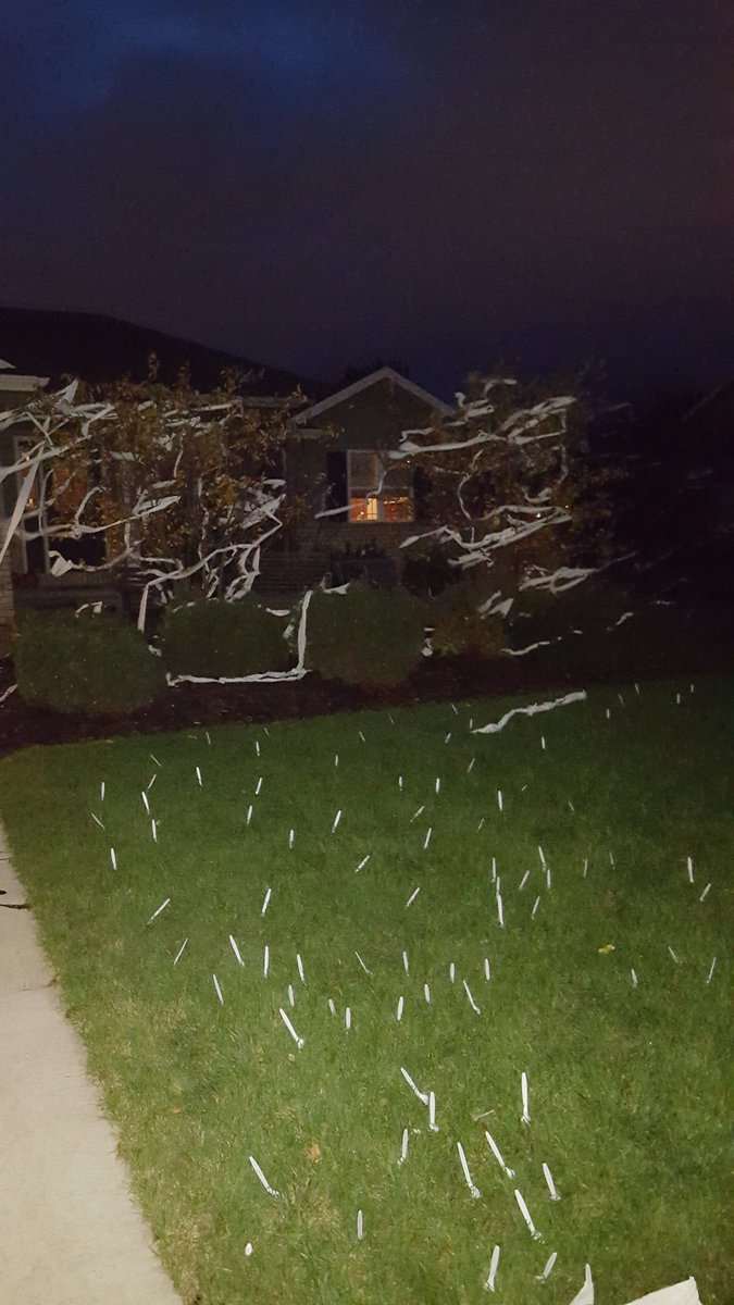 hill_j64's tweet photo. Bold move from the Calculus class of 2019. Not just toilet paper, but forks, hotdogs, coffee, and chocolate syrup. Good thing I have them all year for paybacks. Still waiting for @Jmoneyyy12 using FTC interview. https://t.co/TGlSKqb1Eh