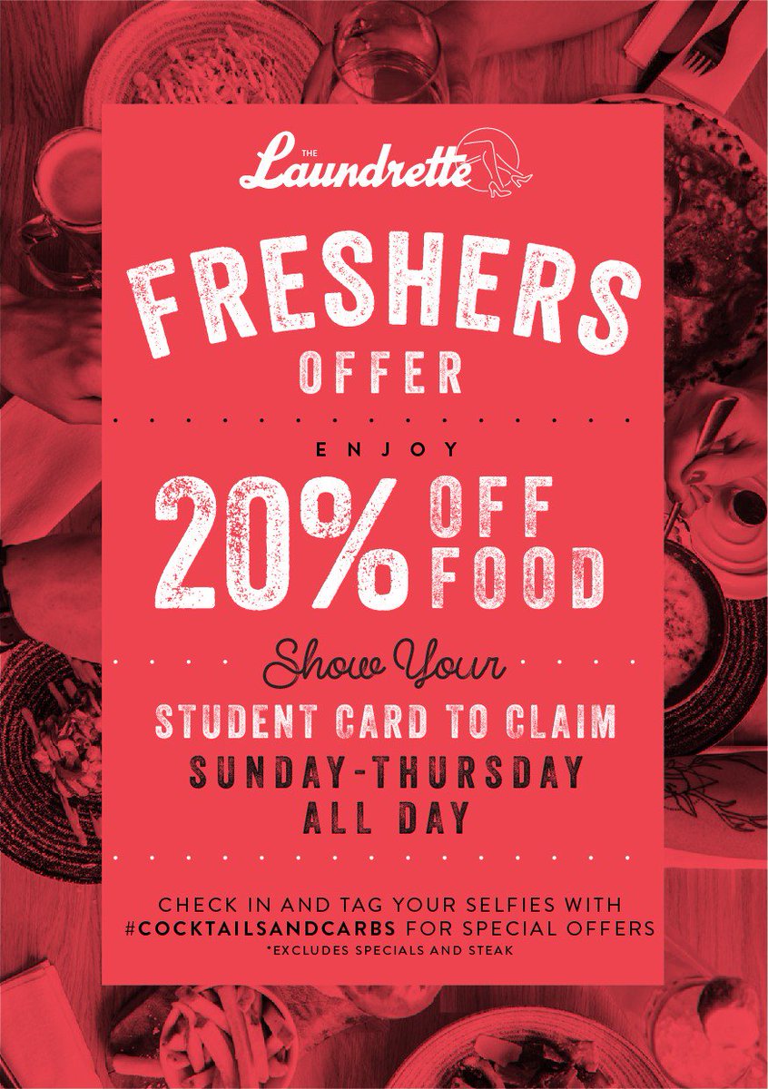 Suffering with #FreshersFlu ? Dine with us and get stuck into a delicious pizza with 20% off Food!