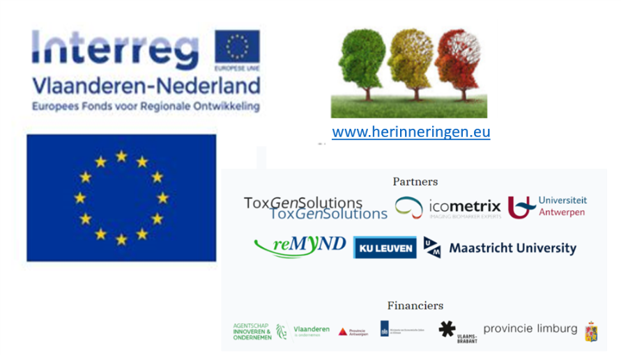 The #Interreg project #Herinneringen invites you to its annual meeting to discuss strategies and progress related to the development of a cost effective minimally invasive test for diagnosis of #alzheimers disease before brain damage occurs. For info: herinneringen.eu.