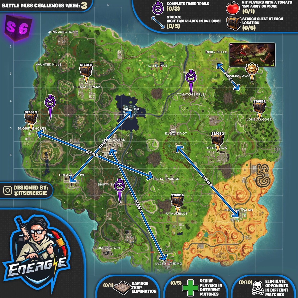 fortnite news fnbr news - fortnite week 3 challenges season 7 cheat sheet