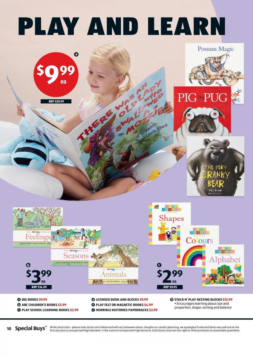 sammyjakelic's tweet photo. Needing to stock up on resources for your casual teaching kit? Aldi has some great big books and quality picture books available for purchase.
#acuedu_p https://t.co/Bxf7UFMOWi