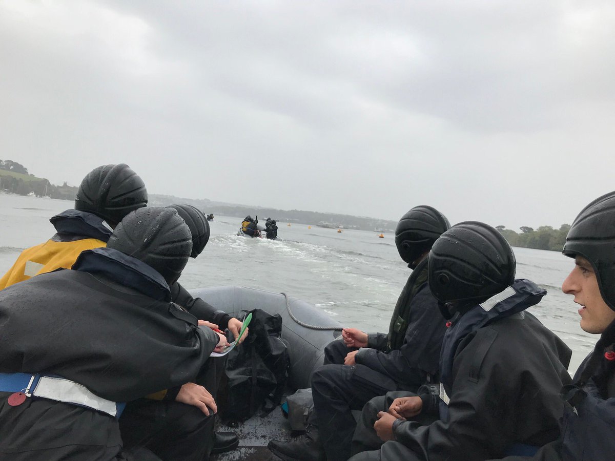 HMS_Raleigh's tweet photo. It's the first full day of Exercise Bright Diamond for the #Cornwell13s, with a navigation exercise up the river confirming key locations identified on the aerial photo.  #penultimateweekoftraining #sailorfirst https://t.co/uDu60wusw3