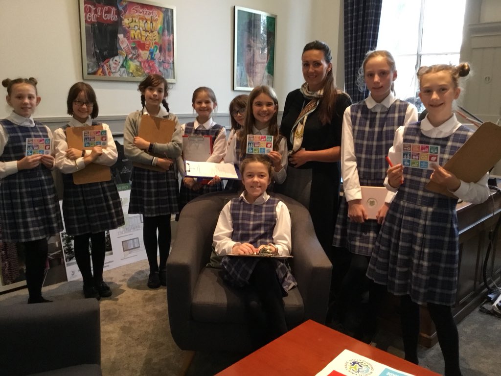 Kelvinside1878's tweet photo. Planning for the future. Our #dayofthegirl leaders hold a #Fairtrade meeting in the Rector’s office to discuss how to help girls across the world get a better education. #KAJ6 https://t.co/8FmBvFRlgm