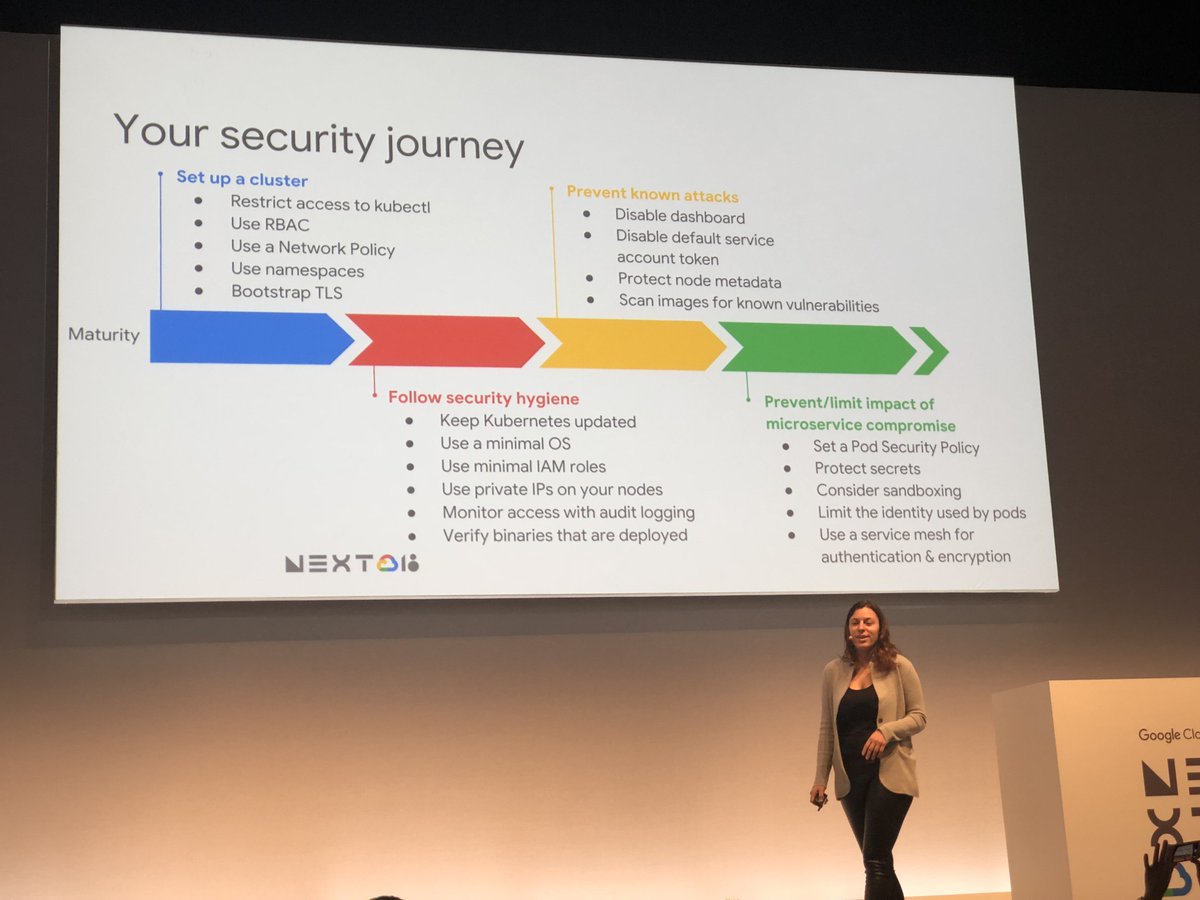 Your security journey with Kubernetes by <a href="/MayaKaczorowski/">Maya Kaczorowski</a>  #GoogleNext18