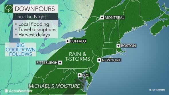 njdotcom's tweet photo. N.J. weather: Flash floods, up to 4 inches of rain in forecast from Michael remnants https://t.co/atNTPwb7oV https://t.co/3cpHW4WcsA