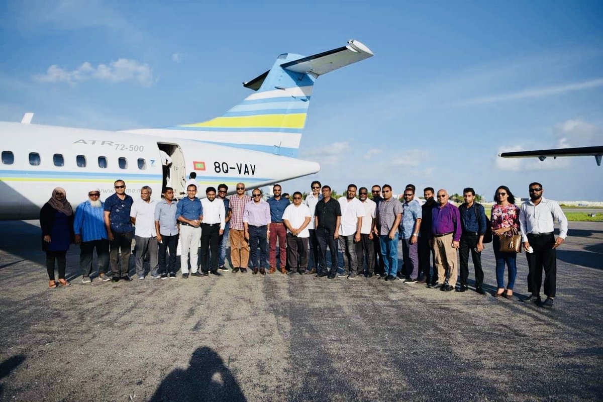 We are off to Maamigili to celebrate the coalition’s victory in the presidential election.