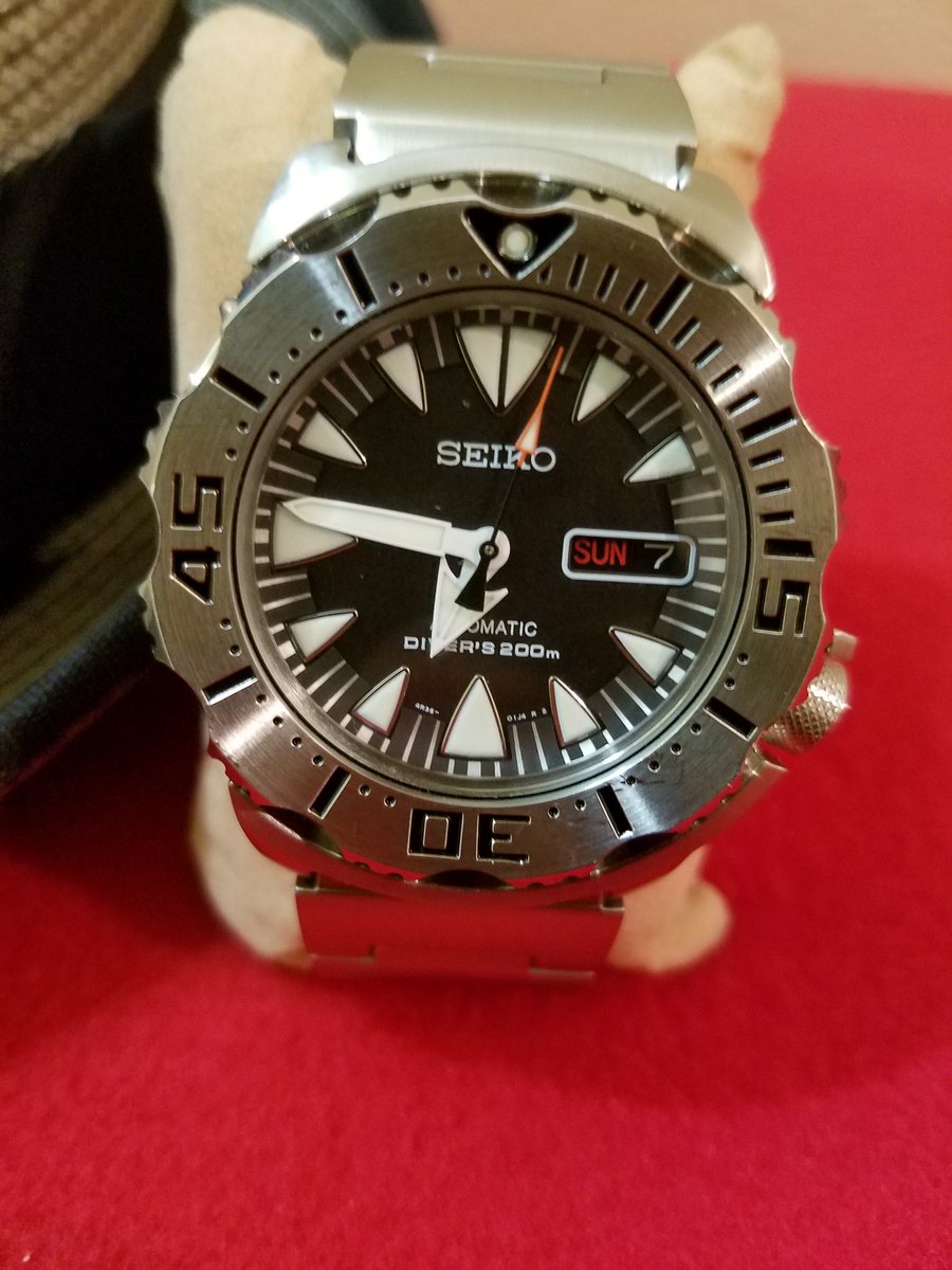 CraeBoog's tweet photo. A @CitizenWatchUS BN0100-51E, A @seikowatches #SRP309 (Orange Monster), #SRP307 (Black Monster) and #SNA411 (Flightmaster) have been on my bucket list for the last 2 years...I finally have all 4 thanks to My Wife, Research, Staying Alert, @eBay, #watchforums and @LongIslandWatch https://t.co/EUIM2pAHZS
