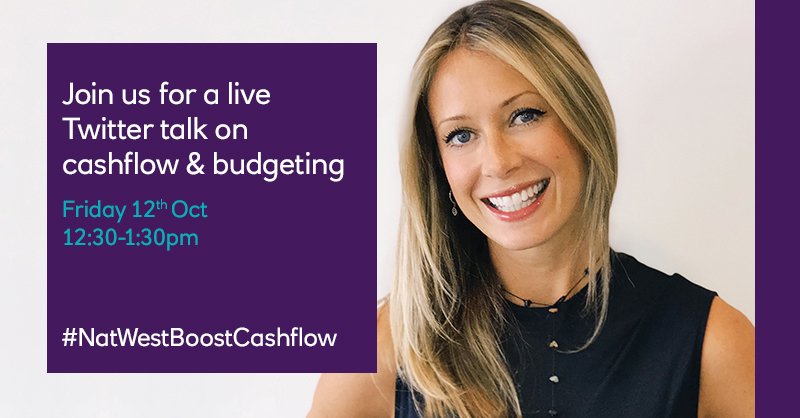 Reminder: Q&amp;A tomorrow lunchtime with Hannah Dawson from <a href="/FUTRLI/">Futrli</a> to talk about all things #cashflow and #budgeting 

Send in your questions now using #NatWestBoost or #NatWestBoostCashflow