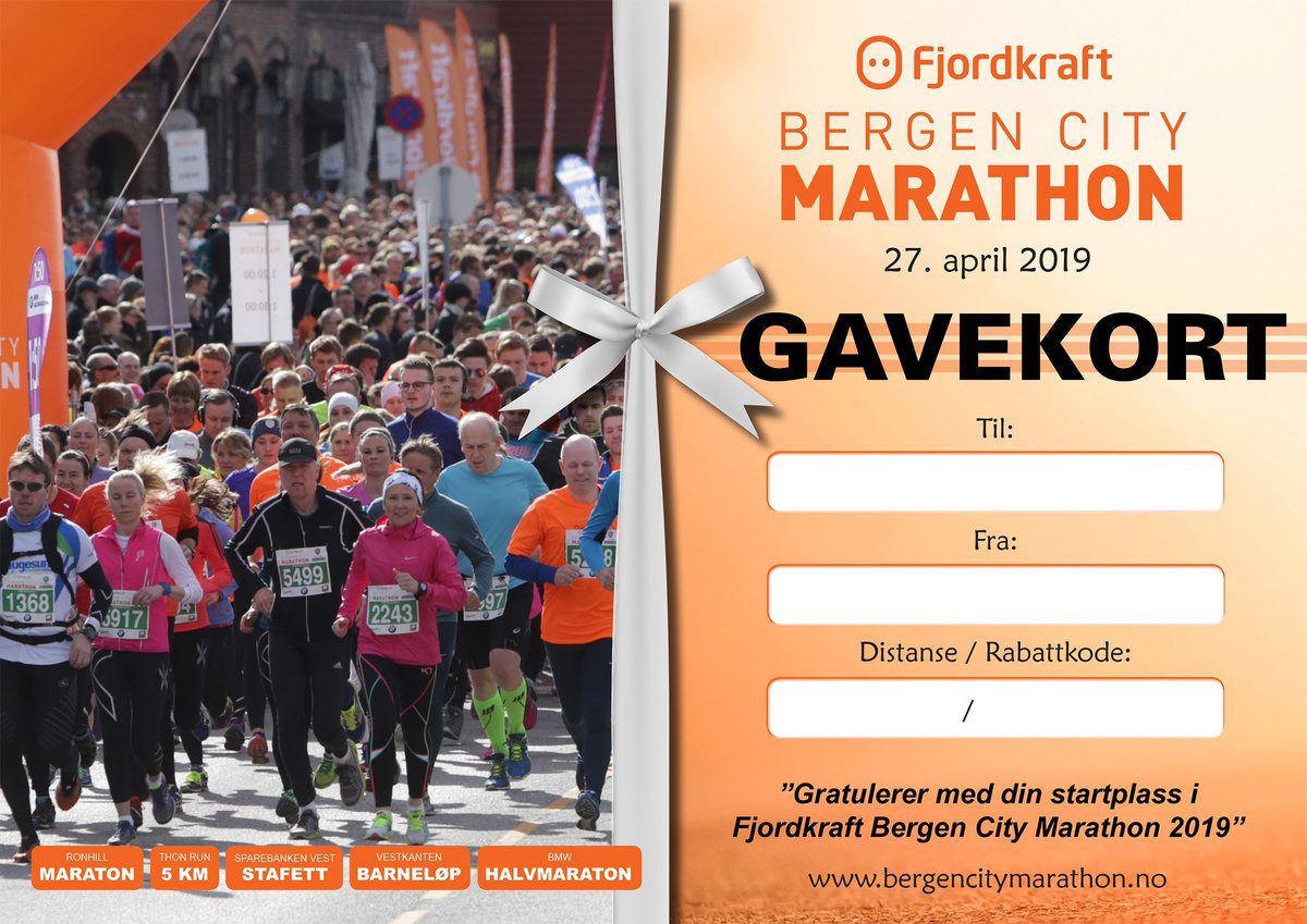 Er startnummer til BCM 2019 på din ønskeliste? Ønsker DU deg et gavekort? Bruk kommentarfeltet og tips venner og bekjente om ditt ønske.
#BergenCityMarathon #Gavekort #Julegave #Bergen #Marathon #Running