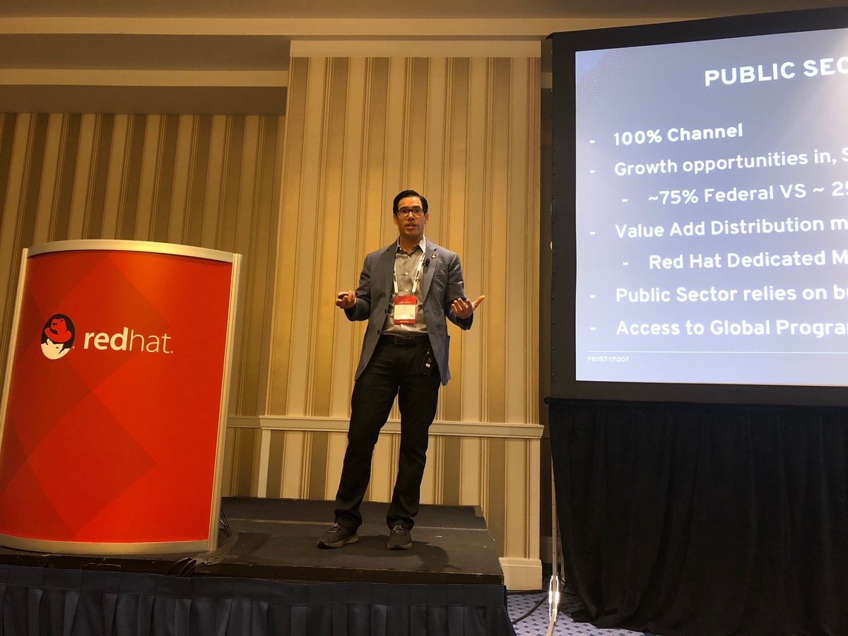 ⁦⁦<a href="/ed_siu/">Ed Siu</a>⁩ giving ⁦<a href="/RedHatPartners/">Red Hat Partners</a>⁩ an overview in the Public Sector breakout #NAPC2018 ⁦<a href="/RedHatGov/">Red Hat Government</a>⁩