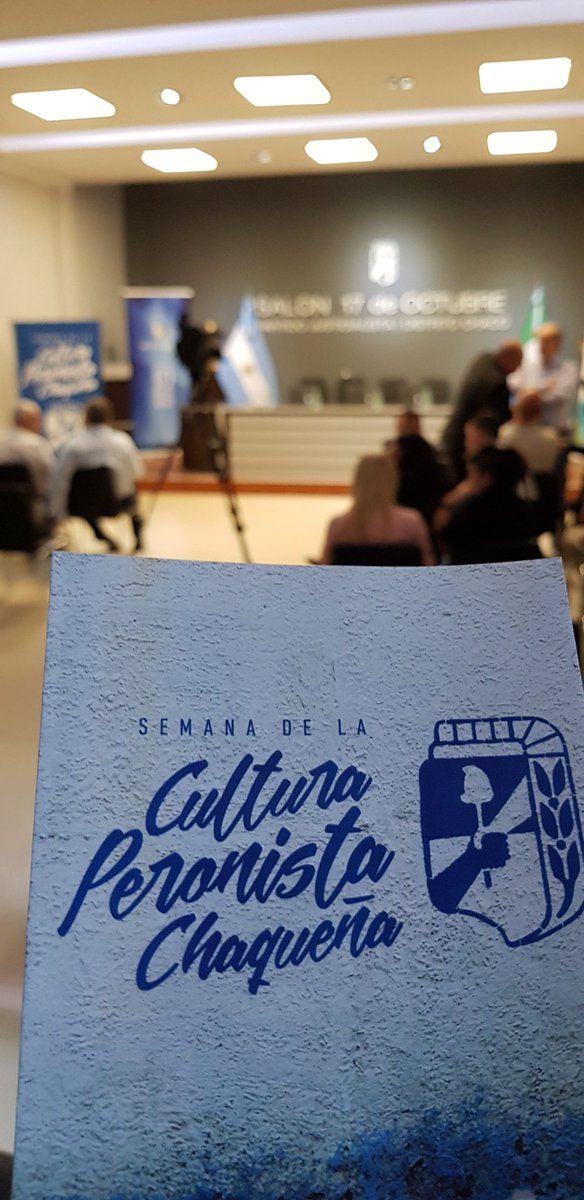 museopjchaco's tweet photo. #Ahora. Lanzamiento de la Semana de la @Cultu_Peronista 2018. El equipo del museo presente en este gran evento en el que celebramos los principios que nos unen. 
¡Te invitamos a sumarte! 

#SemanaPeronistaChaco #CulturaPeronistaChaco ✌️ https://t.co/mqtXQfUEoI