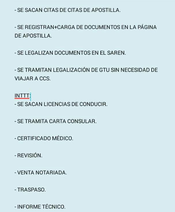 TRAMITES,APOSTILLA, GTU,INTT,CITAS tweet media