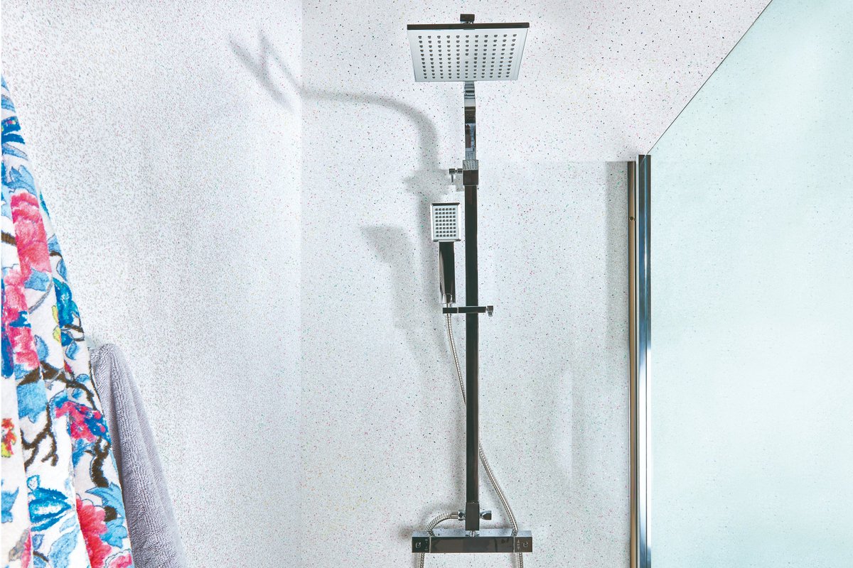 UPVCANDROOFING's tweet photo. #whitediamond #whitesparkle #bathroomwallpanels #easymaintenance #nogrout #modern https://t.co/7wWYSZjnE5 https://t.co/mtibQvPI7x