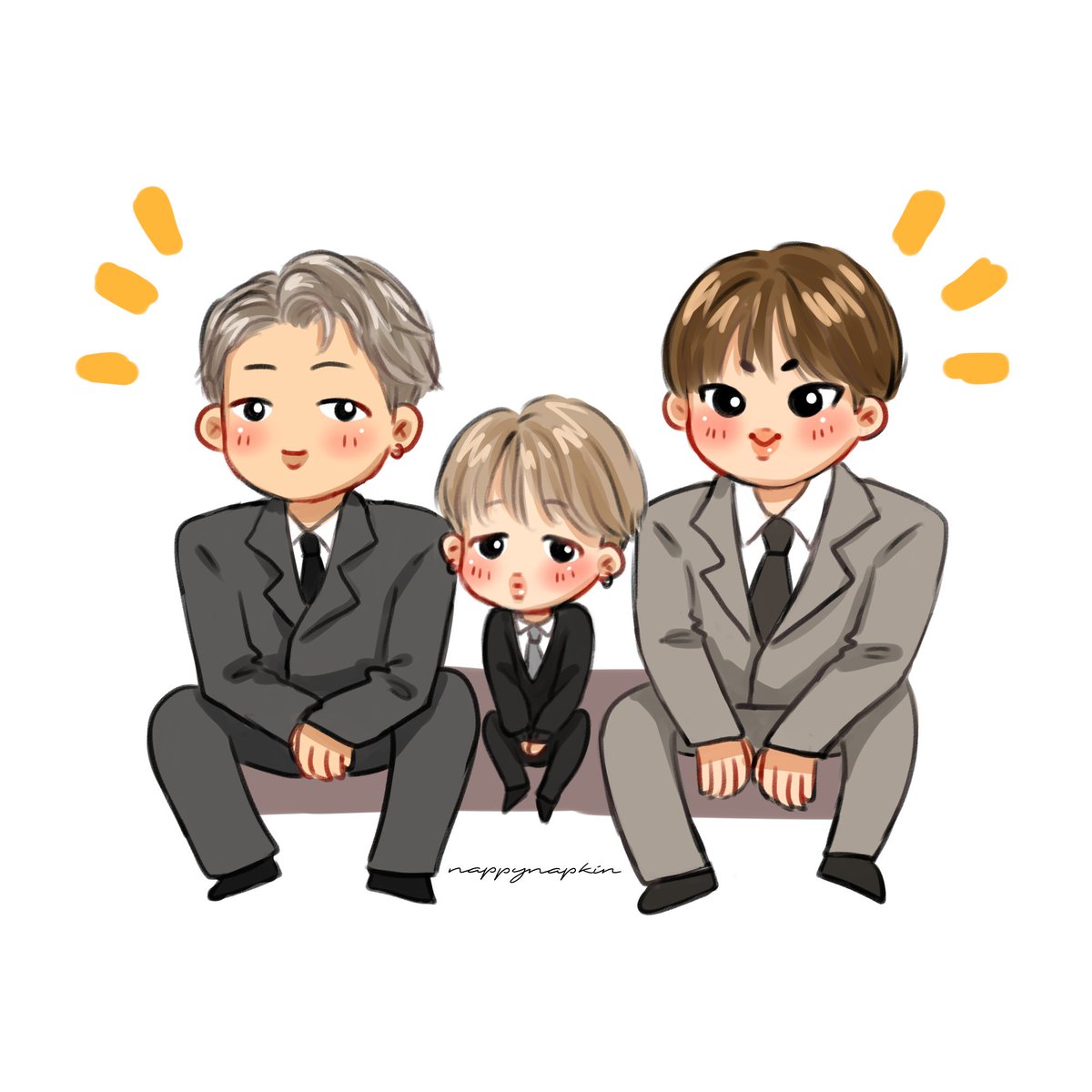 nappynapkin's tweet image. Who put Jimin between these two ajdjfjf 

#btsfanart #BTS #RM #JIMIN #JIN @BTS_twt