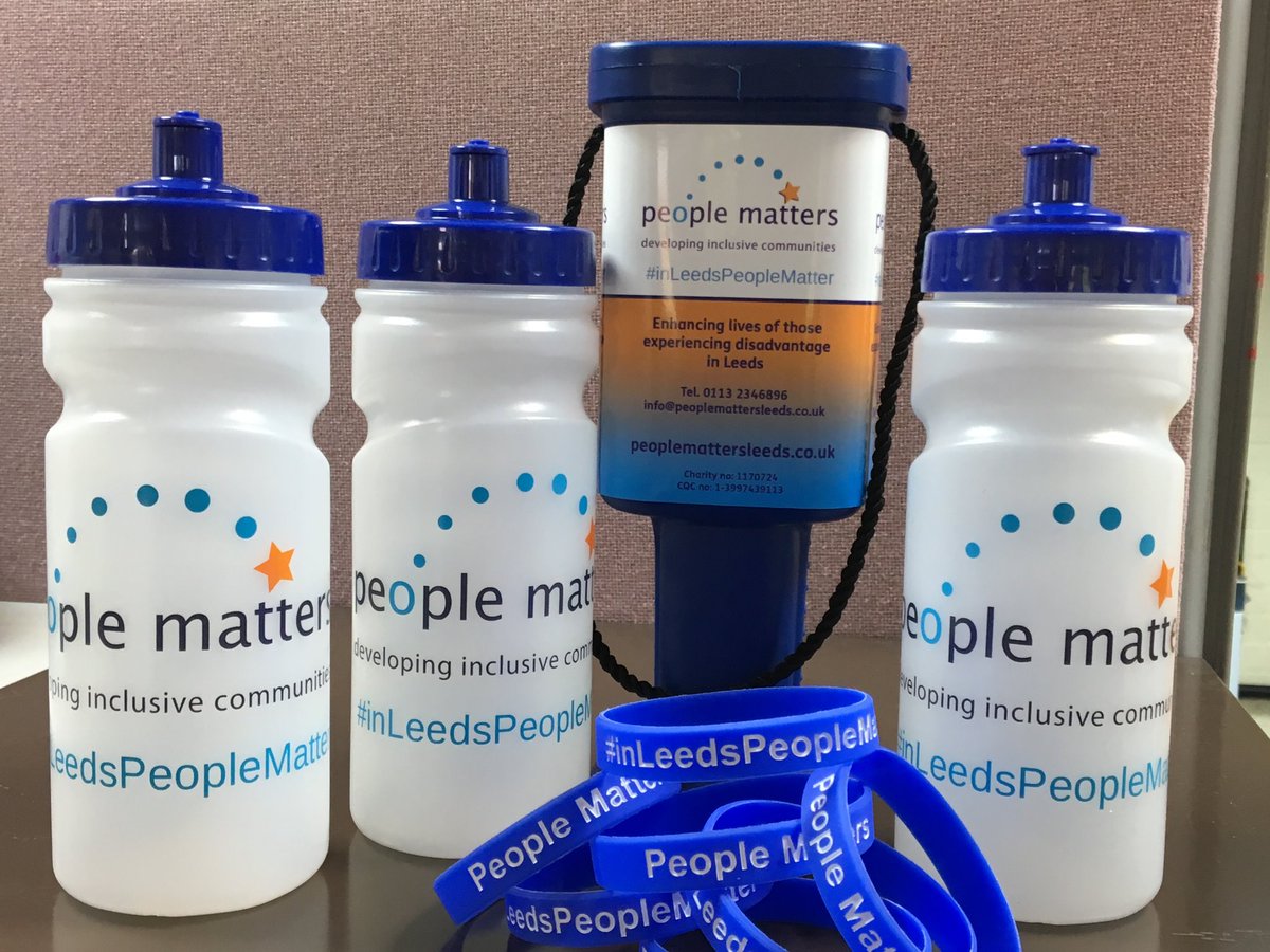 Packing our new merchandise #inLeedsPeopleMatter ready for it's launch at the ball tonight #Leedscharity 
Wristbands £1 Water Bottles £3