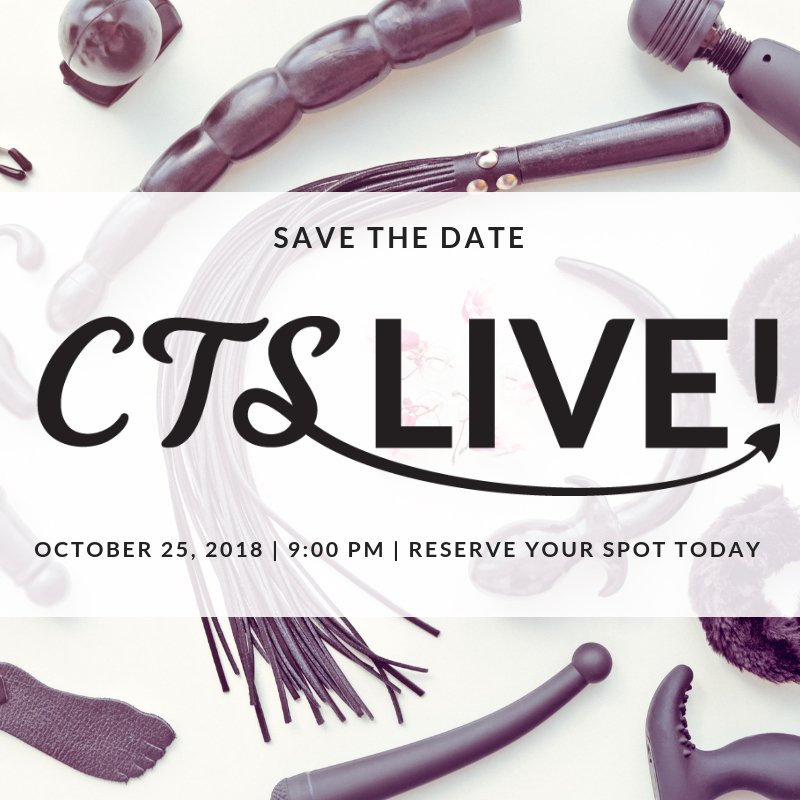 CouplesToyStore's tweet image. Our next #CTSLive! airs in exactly 2 weeks! We are SO excited to share 5 new products with you! We've got everything from #flavoredlube to #bullets to the latest in app paired #kegelballs! youtube.com/watch?v=KvPPZv… @missvvsmystery @WickedSensual @Vedotoys @WeAreLovelander
