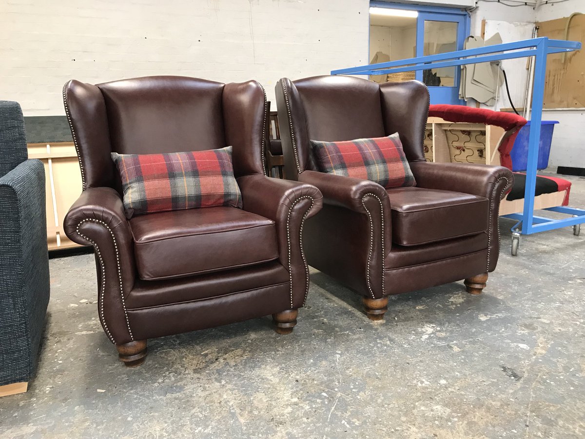 Meridianuph's tweet photo. Pair of wing chairs fully reupholstered for a large hotel project we are working on, upholstered in @CrestJMT with @WarwickFabrics bolsters #quality #chairs #upholstery #hotel #luxury #teamwork https://t.co/f1G9eU8qNk