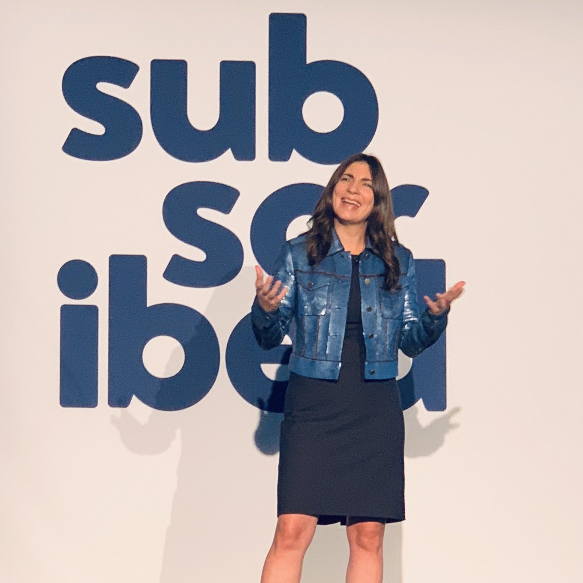 Zuora's tweet photo. "To subscribe can mean to pay for something on a recurring basis, but it can also mean to believe." @stacey_cunning President of  @NYSE #subscribed https://t.co/CdEIM31ZoN