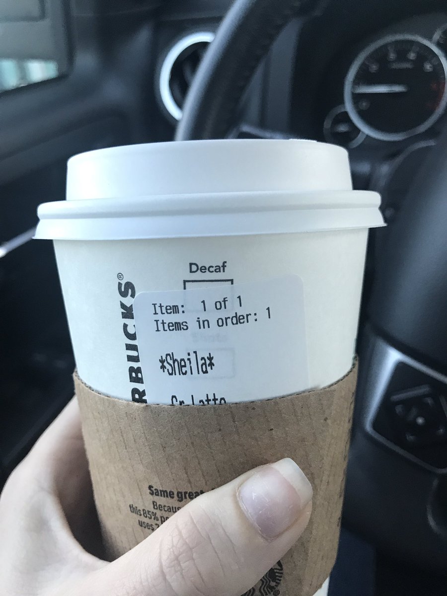 SheilaTischler's tweet photo. Up side of ordering with the @Starbucks app - they spell my name right every. time. https://t.co/gssPXXDQdM