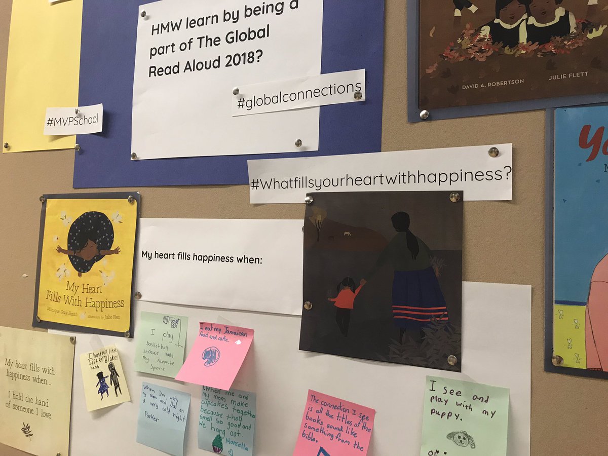 Grace_MVS2's tweet photo. This week @MVPSchool K-3 read My ❤️ Fills With Happiness + reflected. Is there another 3rd grade class that would like to connect!? We want to know on a global level, what makes your heart fill with happiness? #GRA18 #myheartfeelswithhappinesswhen @ashtonbooher @mel_rthompson https://t.co/0AqS2NQqnz
