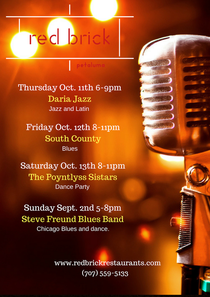 rbpetaluma's tweet photo. Music at Red Brick - another great line up https://t.co/pW9D9guxM9