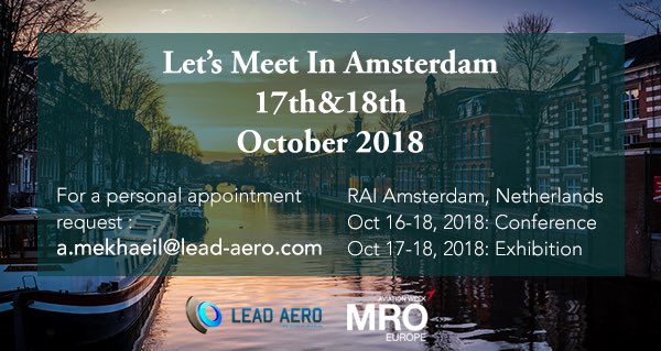 Lead_Aero's tweet photo. #MROE #MROEUROPE #Amsterdam https://t.co/QdXb2RTICi