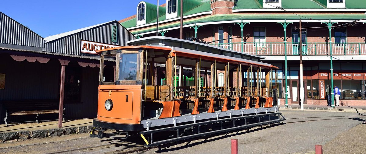 MatjiLerato's tweet photo. Experience the past and present of Kimberly at the Vintage tram. Take a train down history lane. The railway line and tram was introduced in 1897.
#4theLoveOfSA
#Kimberly
#ENG2604 
https://t.co/A6sSXCgHh3 https://t.co/Nmi8YTEXuf