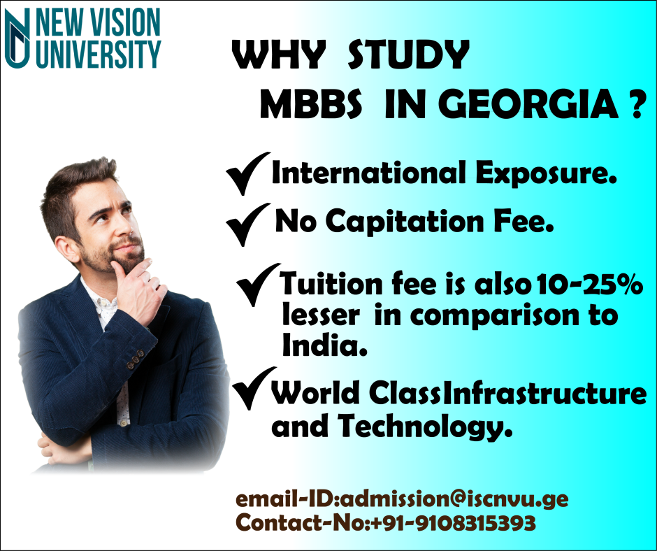 NVUniversity3's tweet photo. WHY STUDY #MBBS IN #GEORGIA ?
➣International Exposure
➣Fee is also 10-25% lesser  in comparison to #India
➣World Class Infrastructure and #Technology
Visit: https://t.co/uZGug17M29
Call Us- 9108315393 
Email - info@iscnvu.ge 
#mbbs_in_abroad #New_vision_university #study_mbbs https://t.co/WCXXHUNuWw