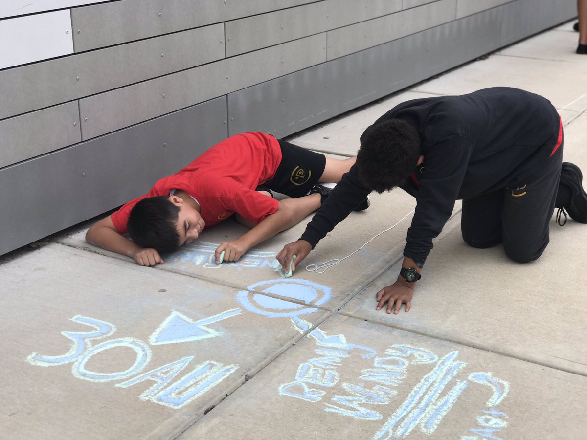 GuyonNicole's tweet image. Students in @CpFifth working on their solar system project bright and early @Community_Prep Each planet was carefully measured in AUs from the sun @principal_CP