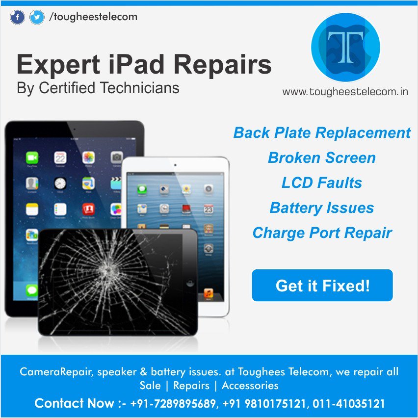 The #iPad #repair in Delhi is something which needs specialized hands & experience to work upon, it's not as simple as a mobile screen repair job 

Call :+917289895689, +919971585123 +919810175121

Website: goo.gl/tqetsA 
#ipadRepair, #ipadScreenRepair,