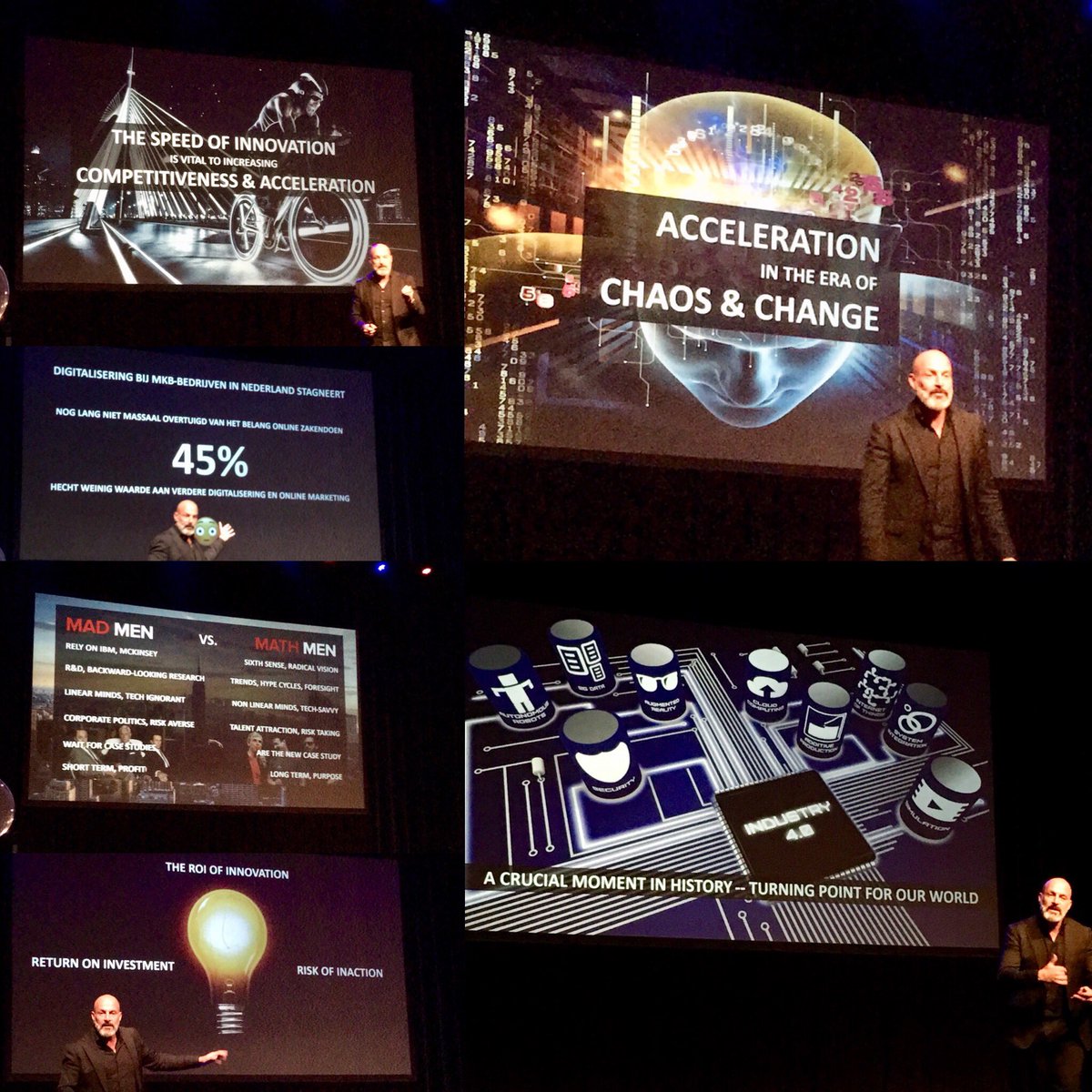 EsmeraldaTop's tweet photo. “Everyone wants innovation, no one wants change - outside your comfort zone is where the magic happens”. Inspirerende blik op trends & ontwikkelingen door @IgorBeuker bij #DutchE! https://t.co/zuQmCCUKeR