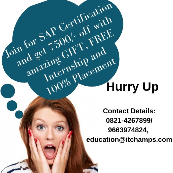 ITChamps_SAP's tweet image. #hurry_up, #grab_the_offer
#SAP_Certification is one of the most successful #IT_Certifications in the recent past. It has given employment to millions of people across the globe.
Bhavya: 0821-4267899/9663974824
📩education@itchamps.com
Visit itchamps.com/sap-certificat…