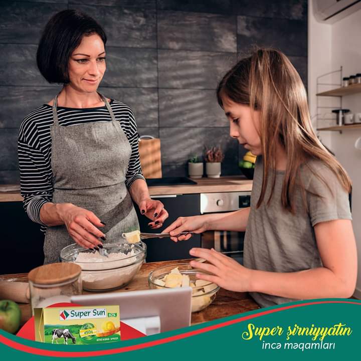 Şirniyyat reseptində “yumurta boyda yağ istifadə edin” yazılıbsa, 4 x.q yağ əlavə edin. Beləcə, şirniyyat daha ləzzətli olacaq. :)

#SuperSun