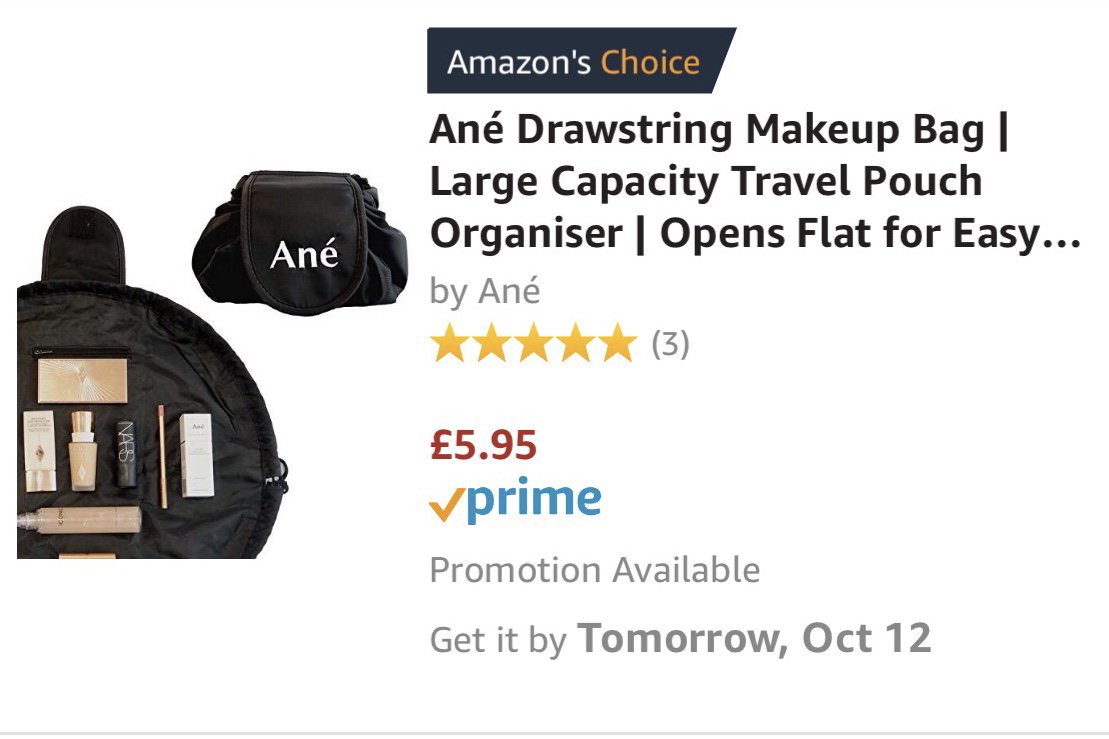 Our makeup bag is now Amazon's choice product amazon.co.uk/dp/B07FZ7J586 #makeup #beauty