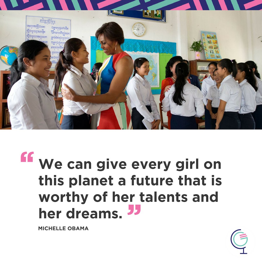 Today on International #DayoftheGirl, I’m proud to join @MichelleObama and the Global @GirlsAlliance to stand up for adolescent girls’ education—because the future of our world is only as bright as our girls #GlobalGirlsAlliance

Be sure to check it out: GlobalGirlsAlliance.org