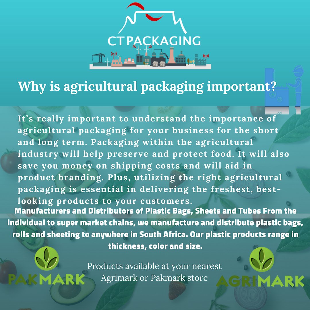 Ctpackaging1's tweet photo. It’s really important to understand the importance of agricultural packaging for your business for the short and long term. 
#plastic #working  #ecofriendly  #store  #materials  #demand  #plasticity  #demand  #fact  #products  #recycling  #marketing  #manufacturing  #transport https://t.co/TqO9pyRdZz
