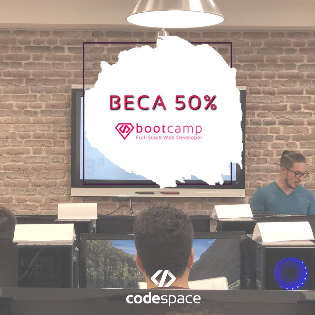 CodeSpaceAcade's tweet photo. Una beca por valor del 50%...¡Para ti! 👉 Consíguela y no habrá límites que te impidan alcanzar tus objetivos profesionales. 🖥️
¿Quieres conseguirla? ▶️ https://t.co/ppvUgzp5kz
#CodeSpace #Web #Código #WebDesigner #Beca #BecaCodeSpace #Formación #Tecnología https://t.co/0ZfD7BkKj1