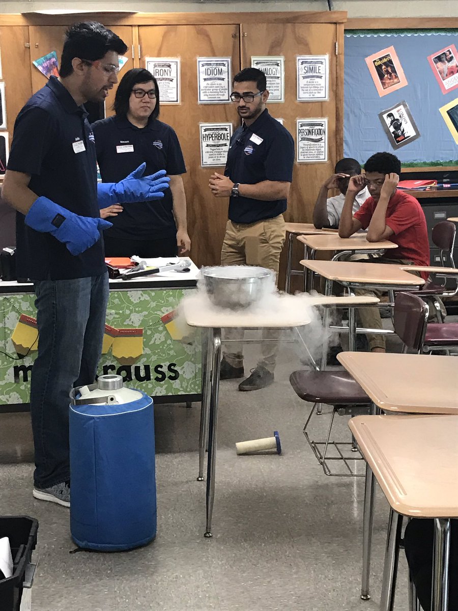 CCSU_STEM7's tweet photo. We had a great visit with @UCONN__  Engineering Ambassadors yesterday!  @UConnEngineer Thanks for showing us some exciting demos! ⚗️🥚 https://t.co/Ki71PSxU1w